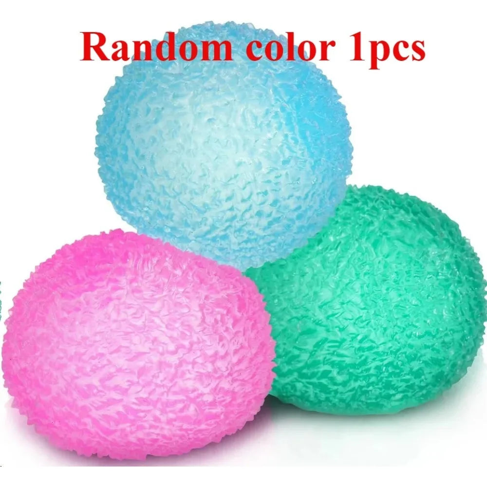 1Pc Squishy Multicolor Texture Ice Ball Squeeze Toy for Kids Adult Soft Pinch Pop Fidget Toys Children Halloween Christmas Gifts