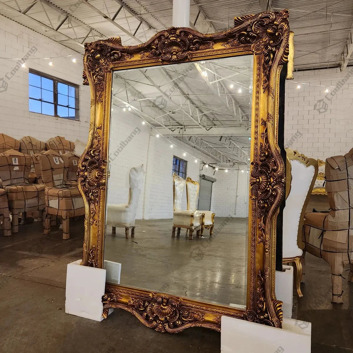 Ornate Luxury Baroque Wooden Extra Large Interior Vintage Classic Frame Floor Oversize Mirror