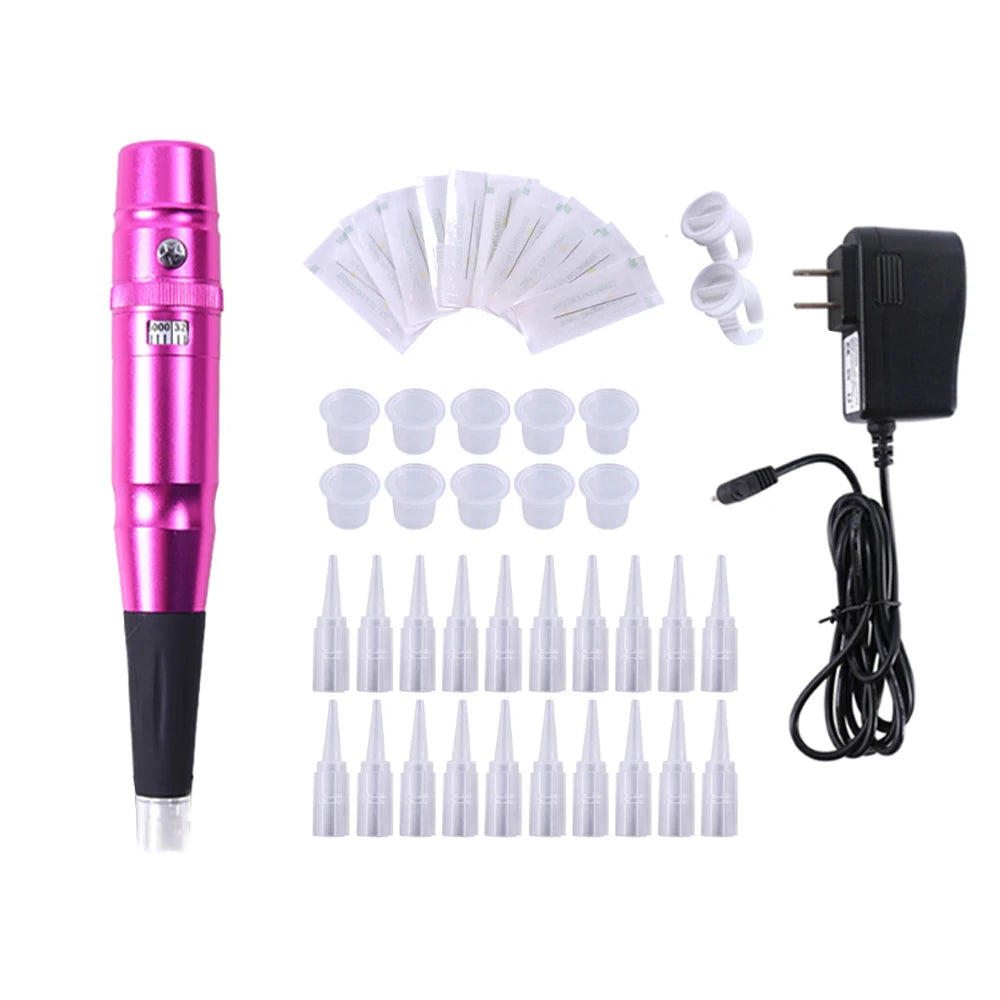 Permanent makeup Machine Rotary Tattoo Machines Pen Semi-PMU pens Eyebrow Lip Piercing Gun Tatuagem Microblading Supplies Kit