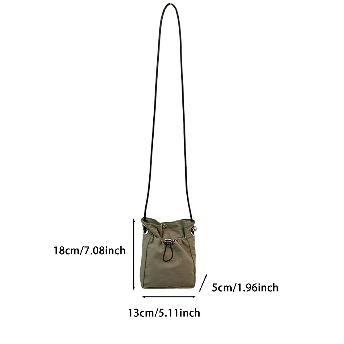 Nylon Crossbody Bag Soft Mini Phone Wallet Multifunctional Square Shoulder Bag Crossbody Purse Canvas Purse Messenger Bag