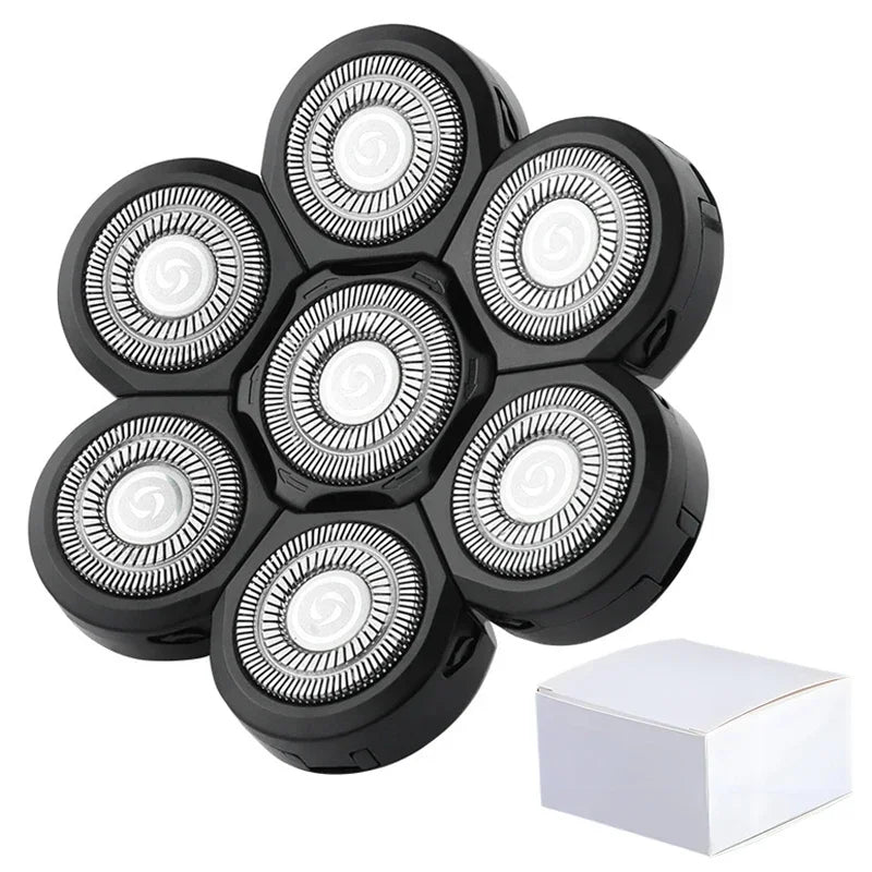 Replaceable Electric Shaver Head 3/5/6/7/8/9 Floating Blade Head Nose Trimmer Hair Clipper And Face Cleaning Brush Massage Head