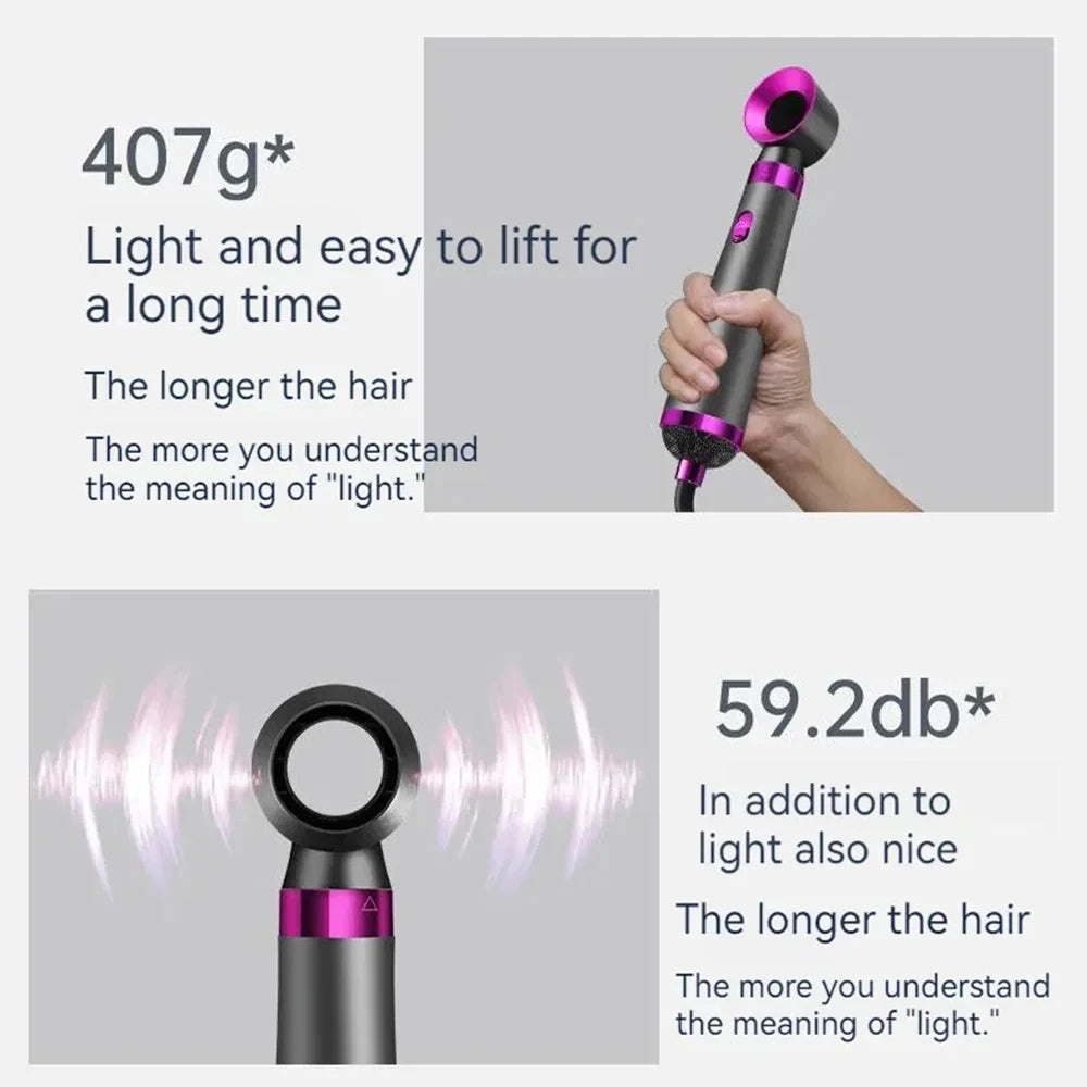 Hot Air Brush 5 In 1 Home Use Multi-functional Hair Dryer Styler Curler Straightener Comb, 5-in-1 Hair Styling Tool Set Air Com