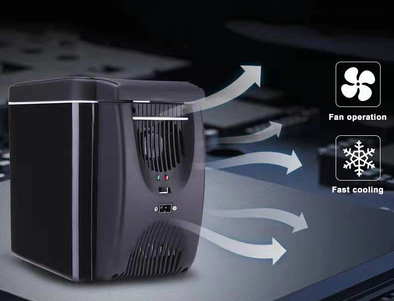 6L Portable Vehicle Refrigerator Mini Car Fridge Incubator Use For Cooling Heating Truck Dormitory Beauty Maquillage