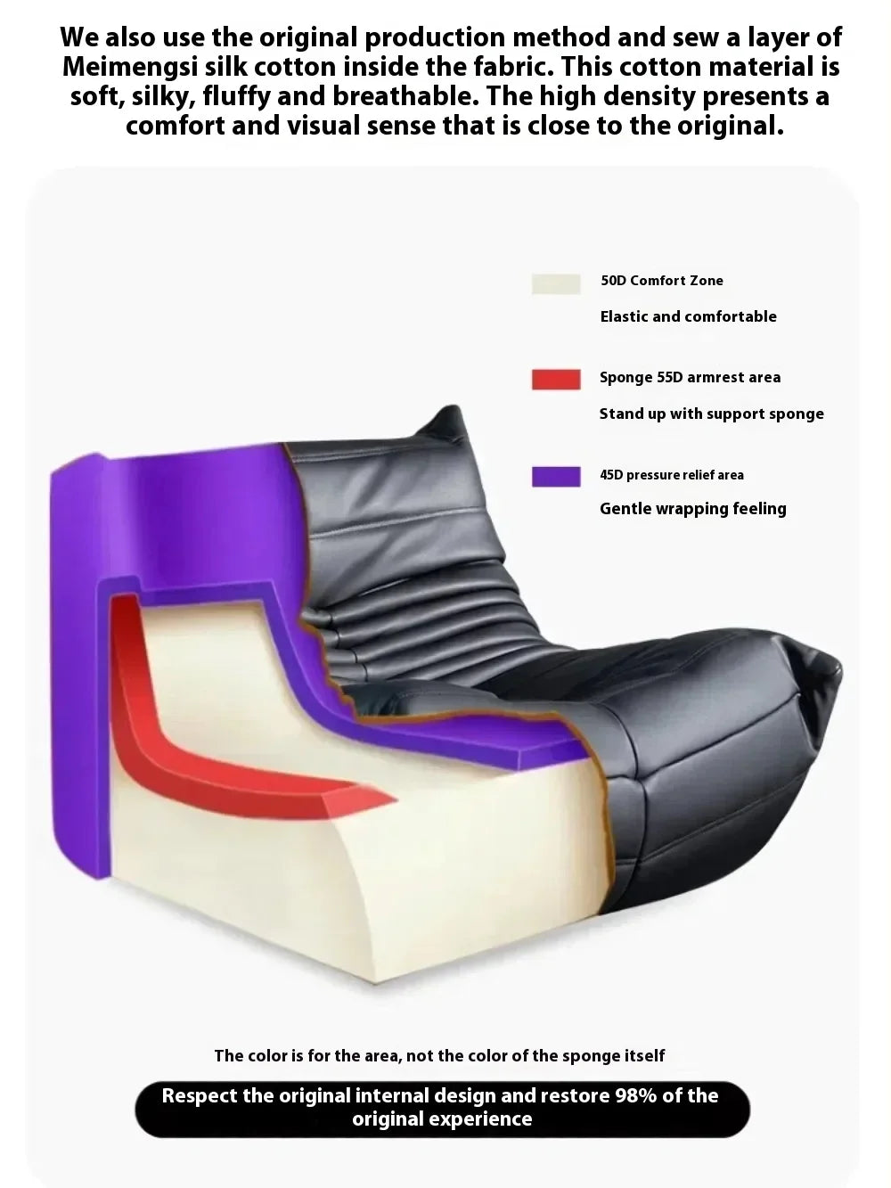 Fashion Freehand Space Original First Layer Cowhide Three-person Italian Minimalist Togo Caterpillar Lazy Sofa Lazy Sofa