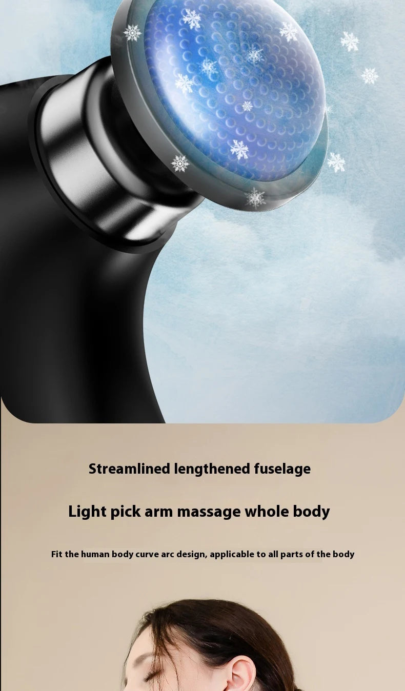 Fascia Gun Massage with Hot and Cold Heads Adjustable Angles Portable Percussion Back Massager for Muscle Neck Body Fitness