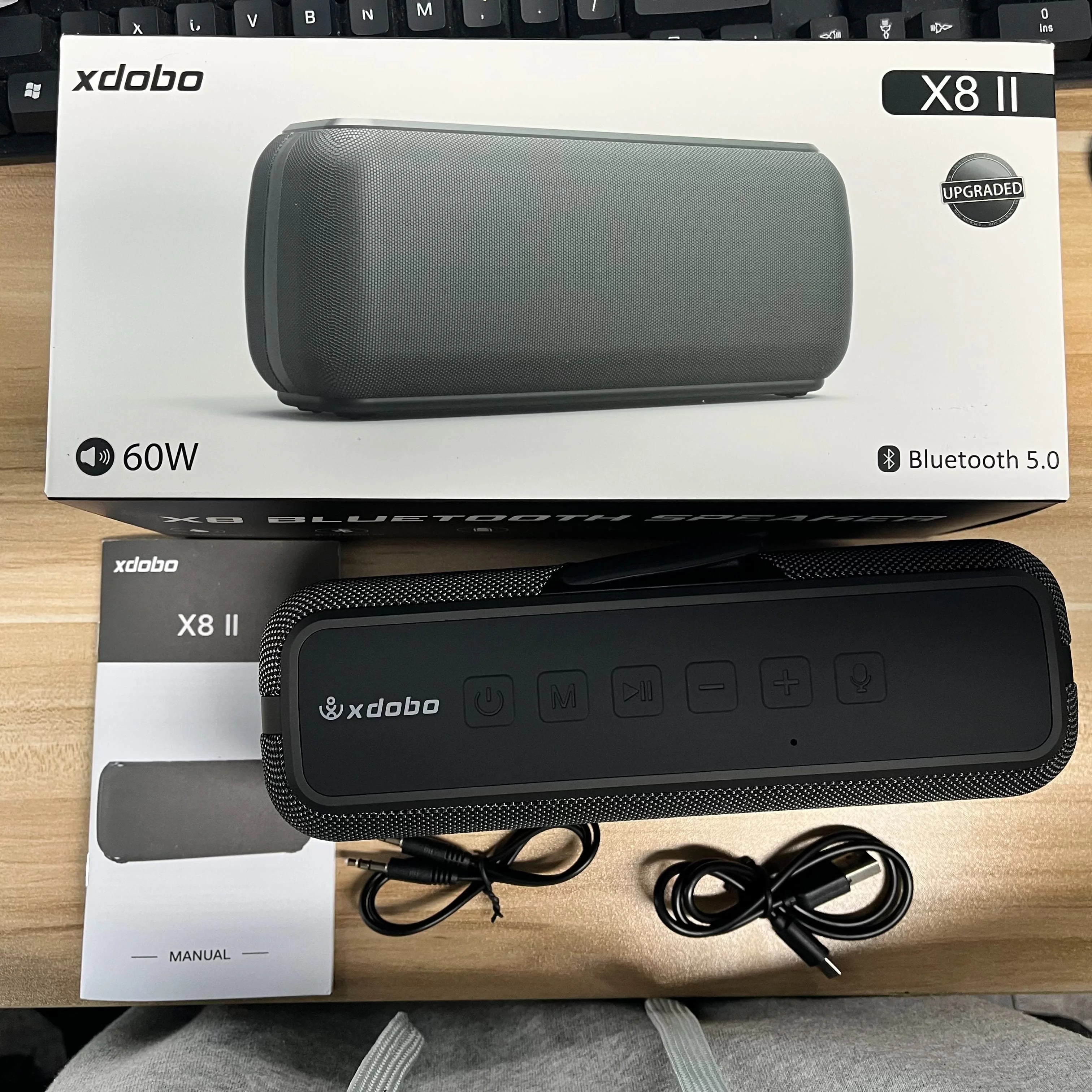 Xdobo X8 II 60W Portable Bluetooth-Compatible Speakers 6600mAh Bass Sound Box Wireless Waterproof TWS Boombox