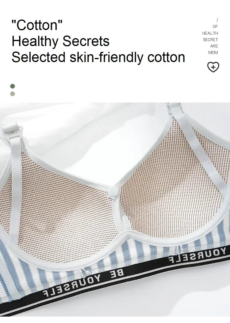 Women Mommy Nursing Underwear Women Mom Cotton Maternity Pregnant Brassiere Female Ladies Mommy Non-steel Ring Breastfeeding Bra