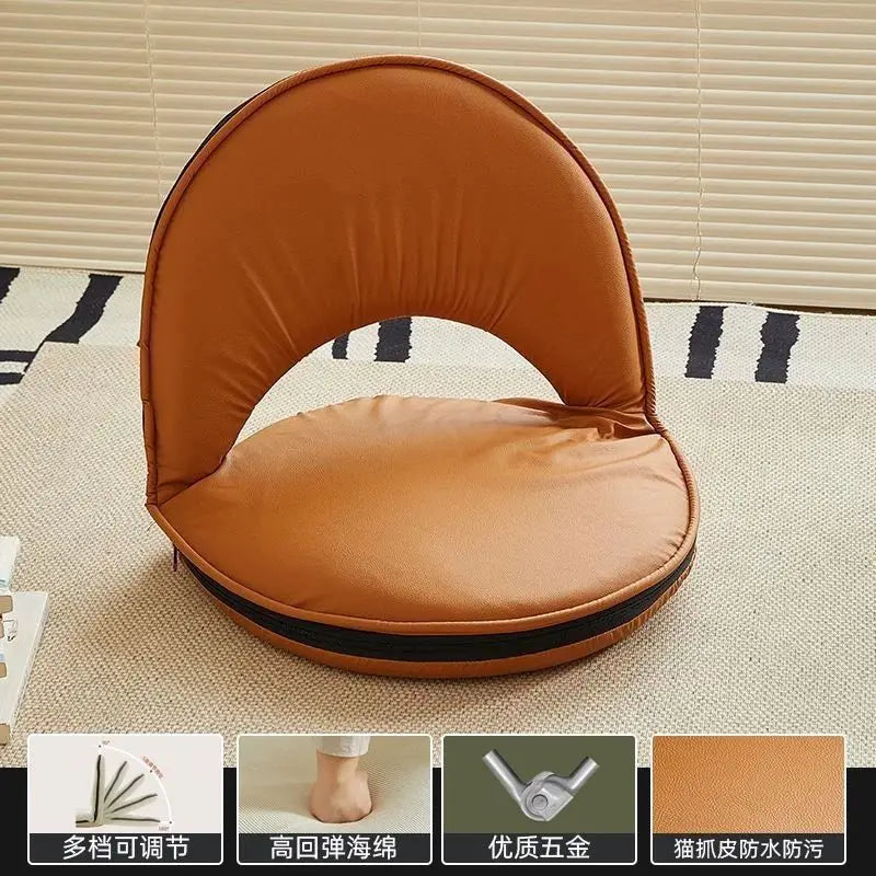 Foldable Lazy Sofa Tatami Backrest Single Seat Cushion for Bedroom Balcony Window Chair - Compact Living Space Seating