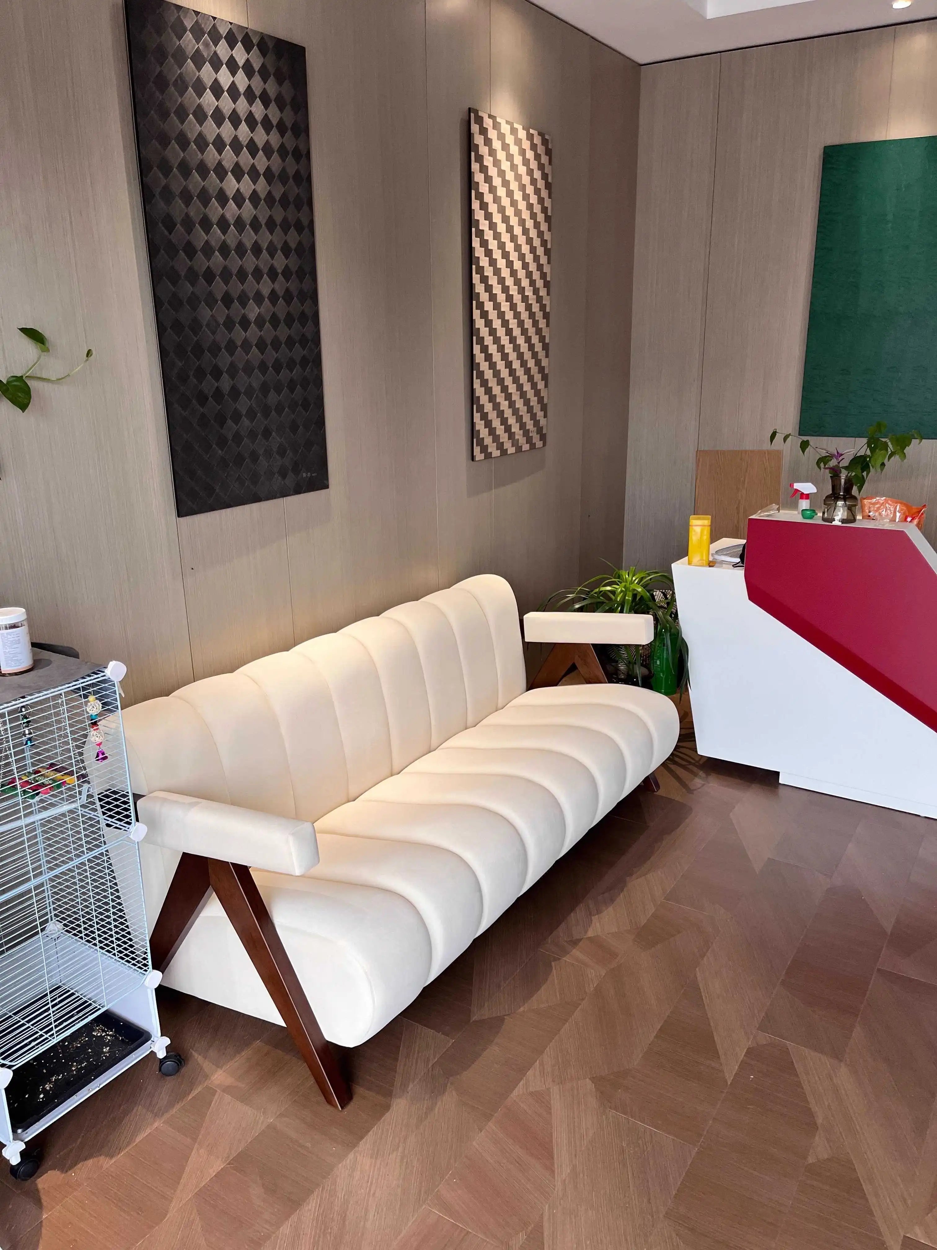 Home Balcony Nordic Wood Living Room Chairs Modern Living Room Sofas Single Leisure Back Armchair Fabric Sofa Chair Furniture