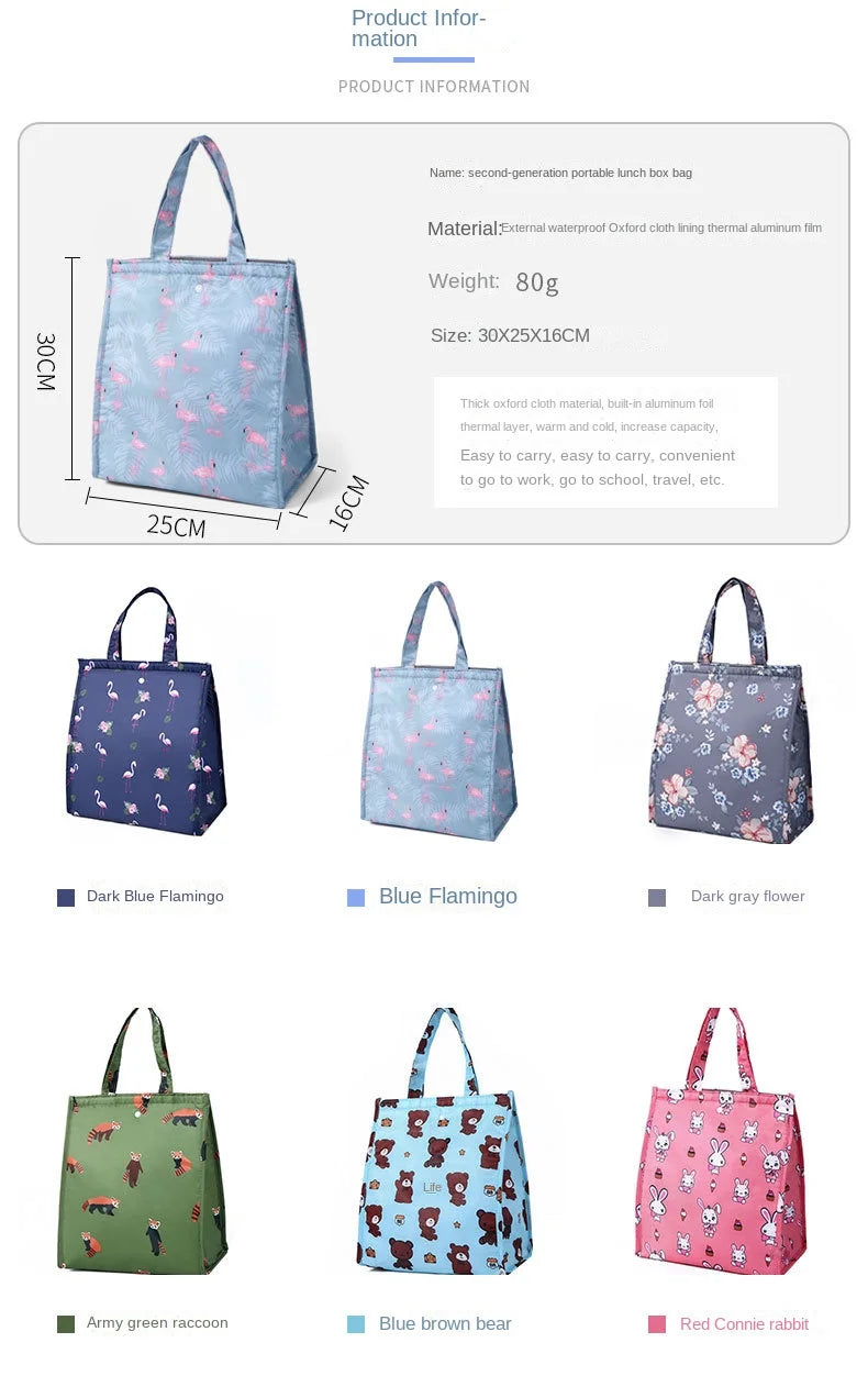 Insulated Thermal Cooler Bag Lunch Storage Box Bag Portable Picnic Camping Bag Food Drink Storage Leakproof Outdoor Cooler Box