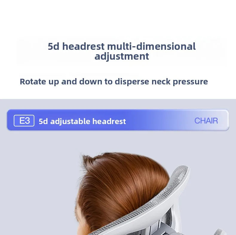 Ergonomic Computer Chair, Reclining Office Swivel Chair, Aluminum Alloy Legs Four-Level Gas Rod