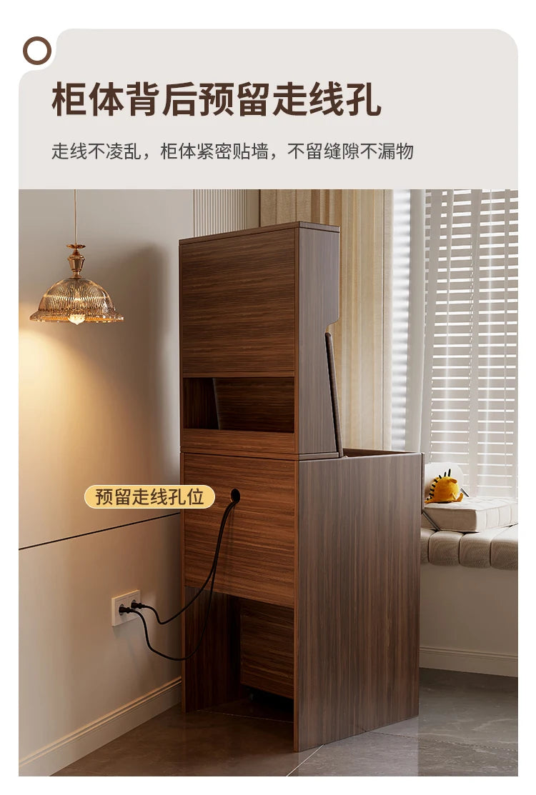 Multifunctional Narrow Nightstands With Drawers Storage Vintage Mid Century Nightstands Classic Elegant Criado Mudo Furniture