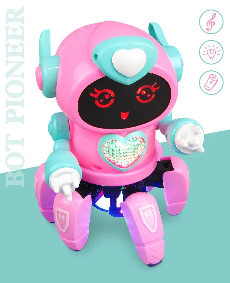 Dancing Six-claw Fish Robot Electronic toy Pet Funny Walking With Music Lightd Interaction Toys for Kids Boys' Birthday Gifts