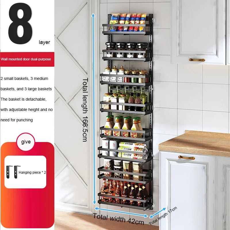 Tier Pantry Door Organization Hanging Basket Wall Spice Rack Over Door Pantry Organizer Kitchen Organizers And Storage Pantry
