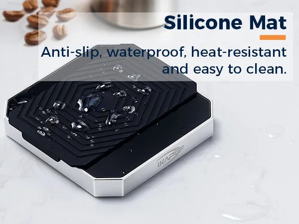 IKAPE Rechargeable Mini Coffee Scale with Timer Portable Mirror Scale 2kg/0.1g Accurate Scale For Espresso&Pour-Over Coffee