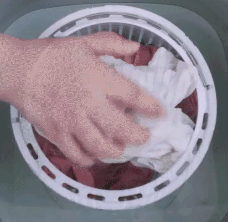 Portable folding washing machine With Spin Dryer Household Automatic Blue Light Sterilization Mini Underwear Laundry Washer