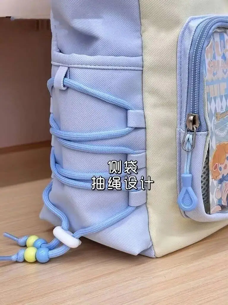 New Y2K Cute Japanese Ita Bag Lolita Girl Transparent Shoulder Tote Bag Large Capacity Crossbody Casual Bag DIY Display Handbags