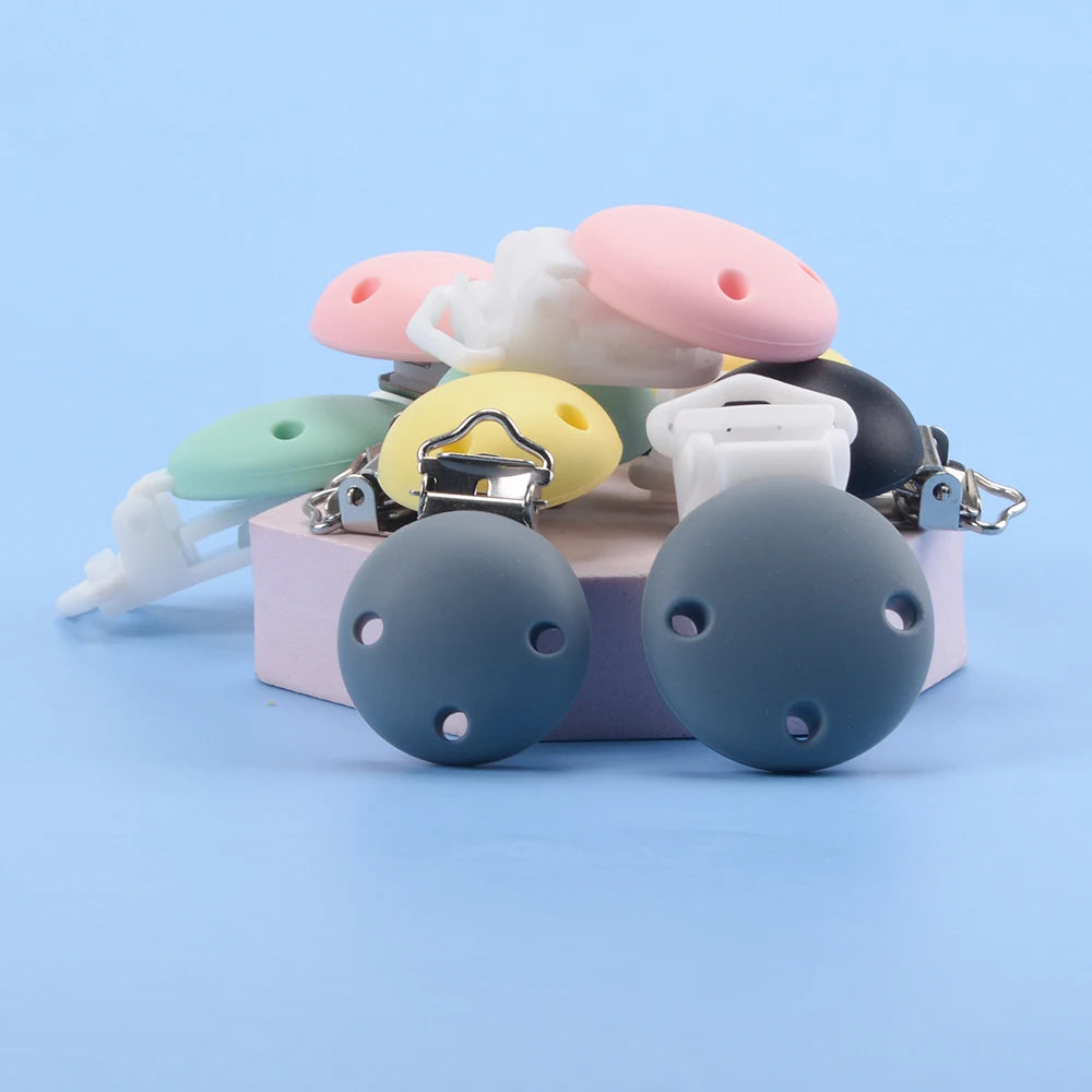 Lofca Silicone Clip 5 PCS Baby Pacifiers for DIY Pacifier Chain Nursing Teething Baby Gifts Food Grade Free BPA Baby