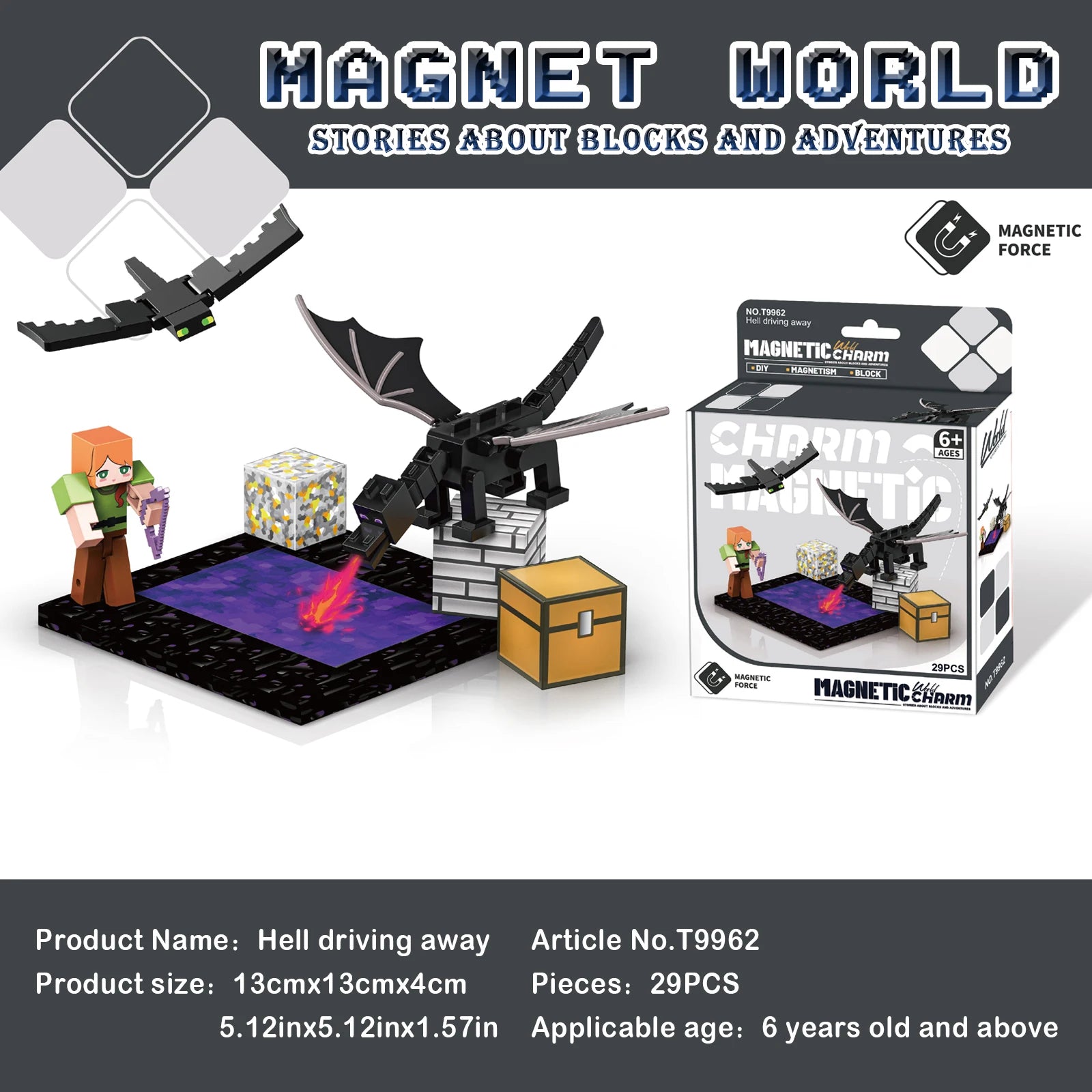 3D My Magnetic Building Blocks, DIY Learning Building Space Reasoning Toys, Birthday Gifts for Children over 6 Years Old