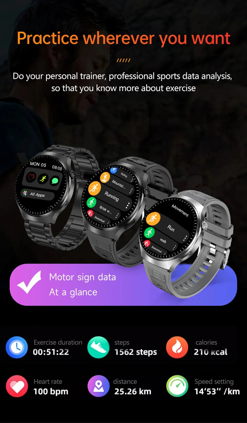 LAXASFIT 2025 New Men's Smart Watch HD Screen Heart Rate Bluetooth Call NFC Smartwatch For Men Women Holiday Gifts