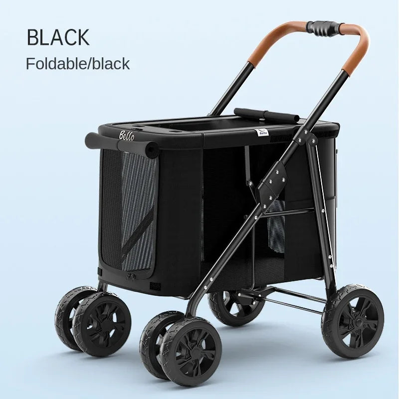 Multiple pet strollers large dog trolley cart folded large space Multifunctional trolley case with wheel bearing 30kg for travel