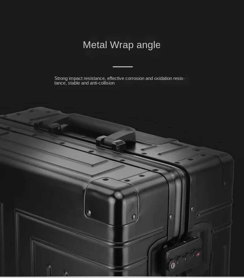 20/24/26/28 Inch Aluminum Suitcase Alloy Trolley Case 30 inch Large Capacity Rolling Luggage Travel Suitcase with Wheels