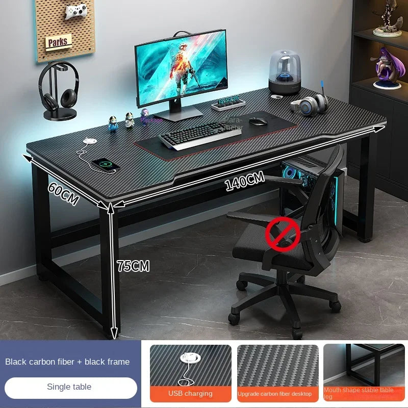 Shelf Living Room Office Desk Storage Standing Floor Metal Arbenic Computer Desks European Black Mesa De Escritorio Furniture
