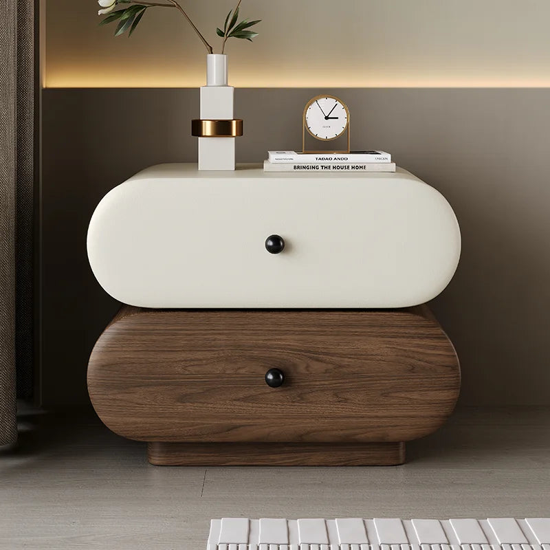 Glamour Cream Style Nightstands Tiny Cute Space Saving Bedside Tables Minimalist Luxury Mesitas De Noche Bedroom Furniture