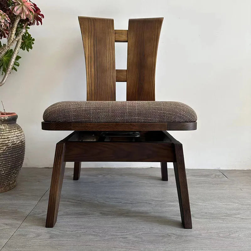 Wood Japanese Swivel Chair Black Walnut Nordic Design Accent Office Chair Desk Relaxing Computer Fotel Gamingowy Home Office