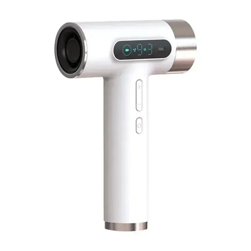 Super Portable USB Charging Wireless Hair Dryer 100000RPM High Wind Powerful Cold/Hot Air Styling Tools LED Display