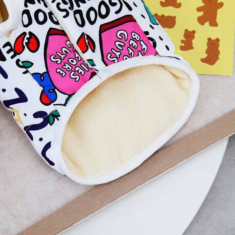 Winter Dog Jacket Waterproof Pet Coat 2025 Dog Clothes Luxury Print Parkas Pet Outdoor Warm Vest Chihuahua Yorkshire Dog Apparel