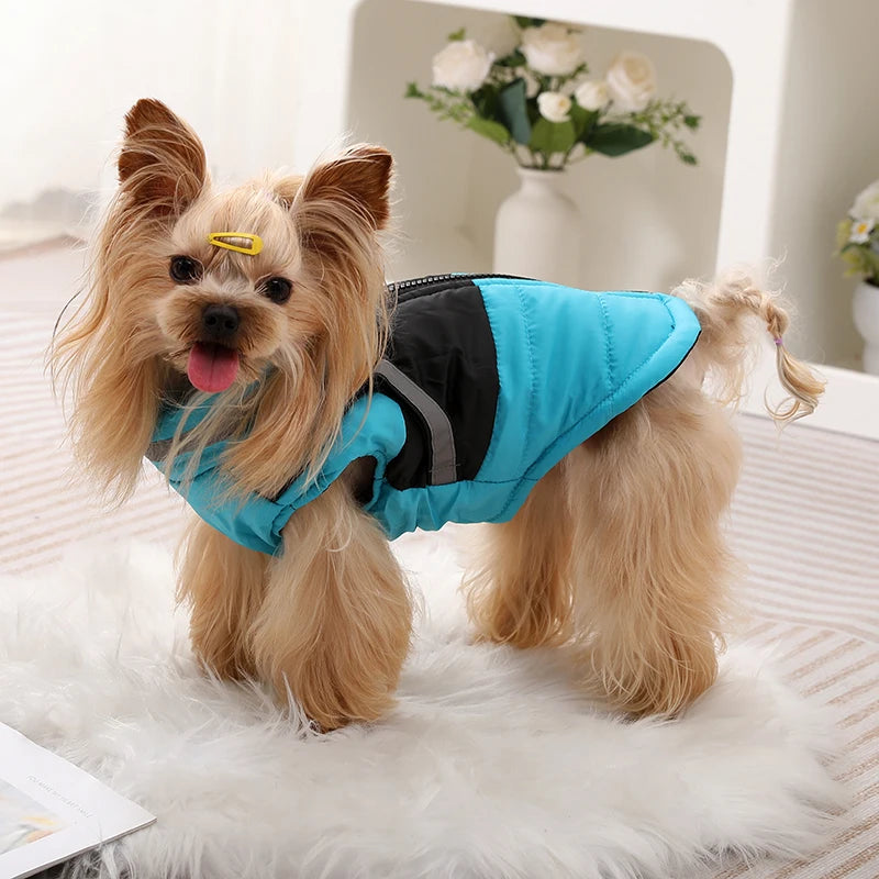 Dog Jacket Winter Waterproof Pet Clothes With Harness For Small Medium Dogs Cats Puppy Coat Reflective French Bulldog Apparel
