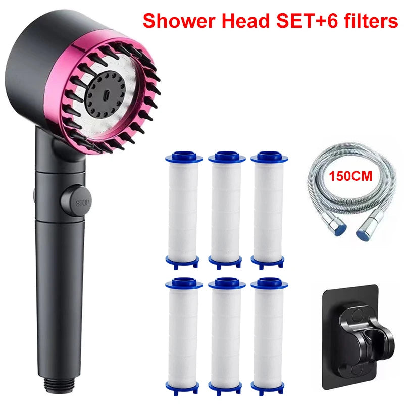 4 Modes Showerhead High Pressure Shower Head With Water Filtration Massage Shower Head Rainfall Shower Bathroom Accessories