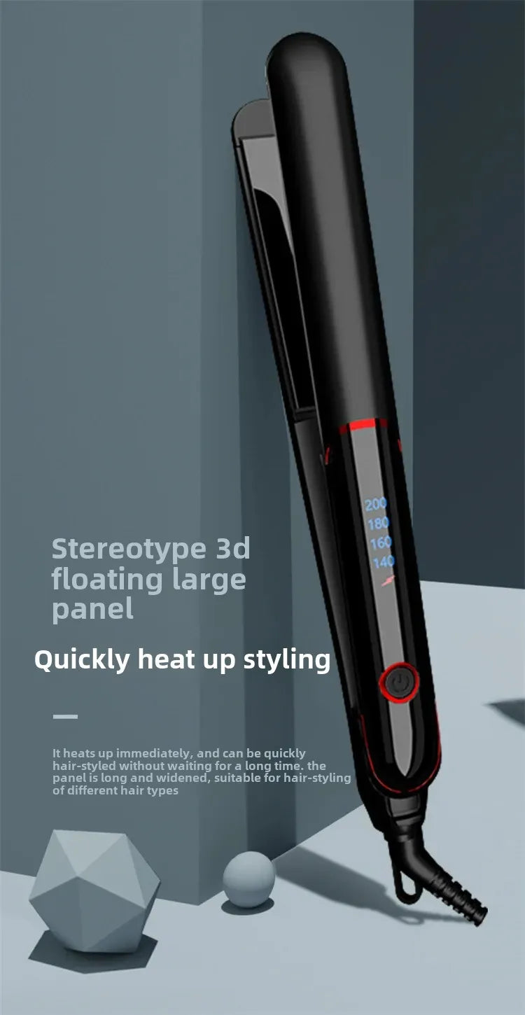 Professional Ionic Hair Loss Ceramics Rapid Heating Hair Loss Curl Flat Iron Negative Ion Hair Loss Curl Straightening Iron Rod