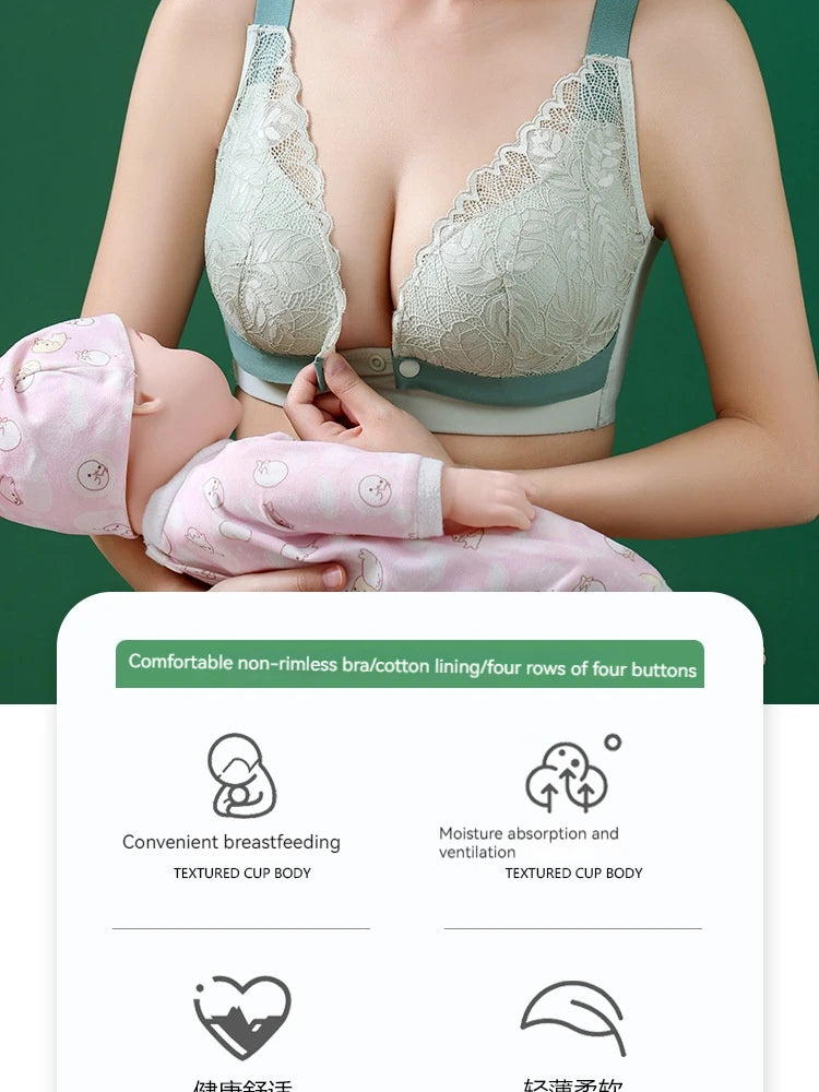 Thin Lace Maternity Breastfeeding Underwear For Women Comfortable Breathable Gathered Anti Sagging Bra For Pregnant Women