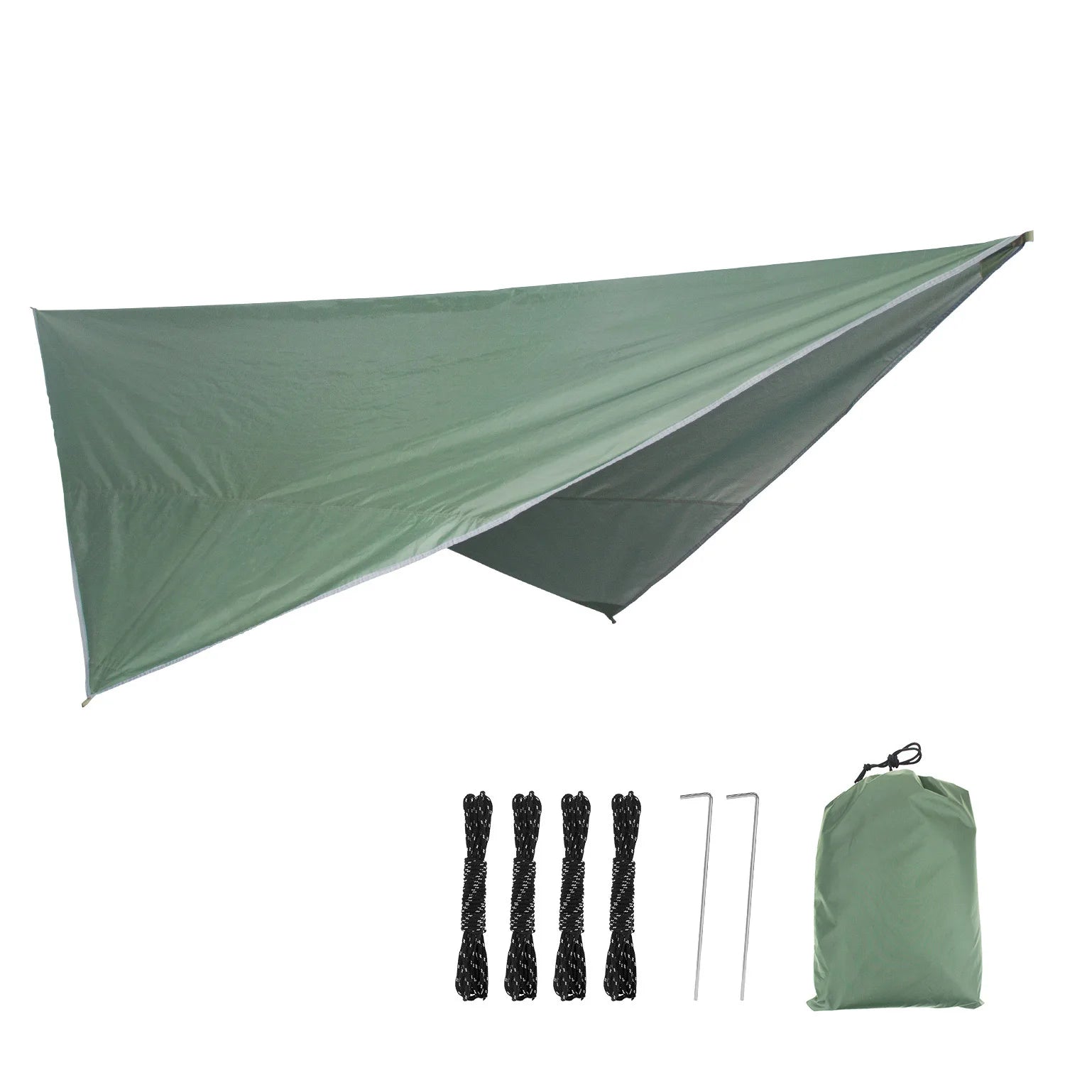 Portable Mosquito Net Nylon Camping Hammock with Waterproof Rain Fly Canopy Tarp  for Outdoor Hanging Bed Sleeping