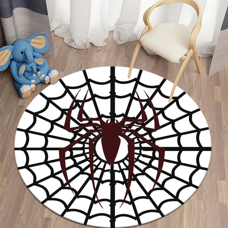 Spider Man,handsome,HD Printed Round Carpet.Bedroom,office,Balcony,Entry Door,Sofa,bed,Chair Non-slip Mat.Gift,Picnic,Camp,Rug