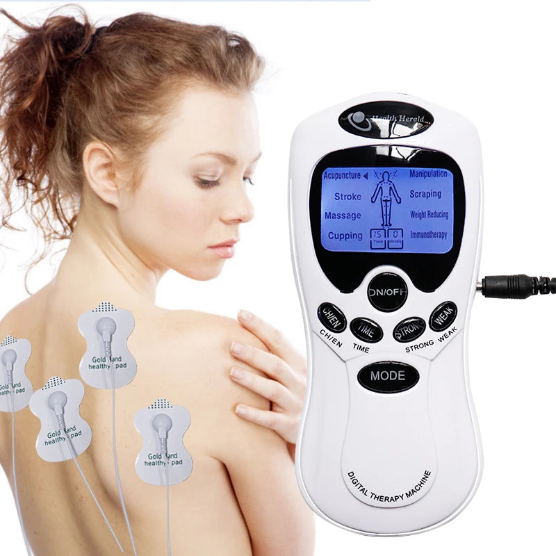 Tens Machine Physiotherapy Electronic Pulse Muscle Stimulator Relax Neck Back Shoulder Hand Pain Relief Electrotherapy