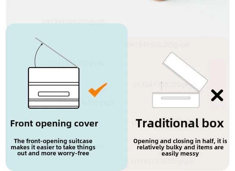 Front Opening Multi-Functional Suitcase Business Wide Trolley Luggage ABS+PC Large-capacity Password Box Travel Trolley Case