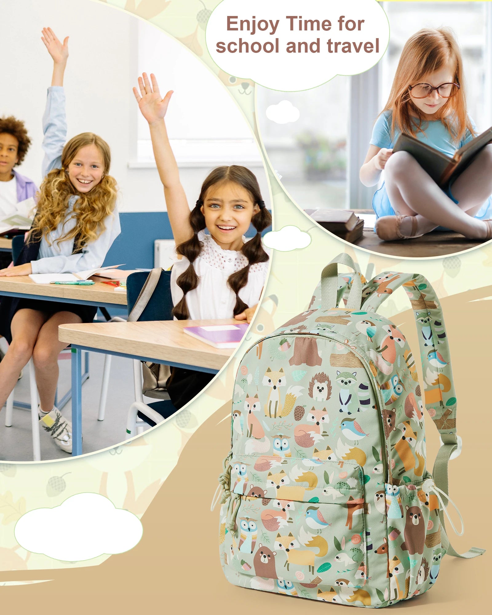 Backpack for Boys Girls, Lightweight Preschool Backpack, Waterproof Toddler Daycare School Bag, Elementary Kindergarten Bookbag