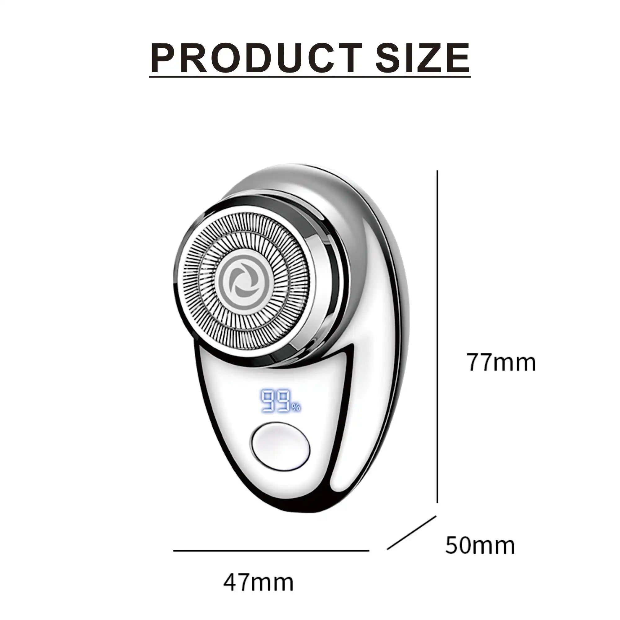 Mini electric shaver, portable powerful storm shaver, USB charging, intelligent battery display, lightweight shaver