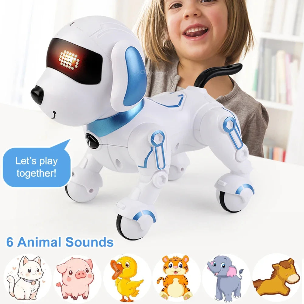 RC Robot Dog Electronic Stunt Pet Interactive Touch Programmable Smart Walking Dancing Kids Birthday Gift for Kids Boys Girls