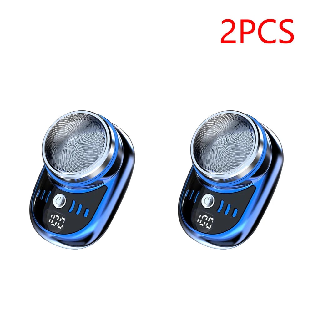 1/2PCS Mini Electric Travel Shaver For Men Pocket Size USB Charging Portable Painless Cordless Trimmer Knive Face Beard Razor  ﻿