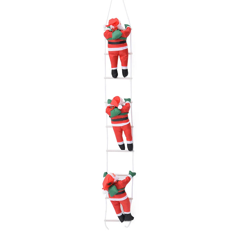 Christmas Santa Claus Climbing Ladder Doll Christmas Tree Hanging Decoration Indoor Door Wall Christmas Pendant New Year Gifts