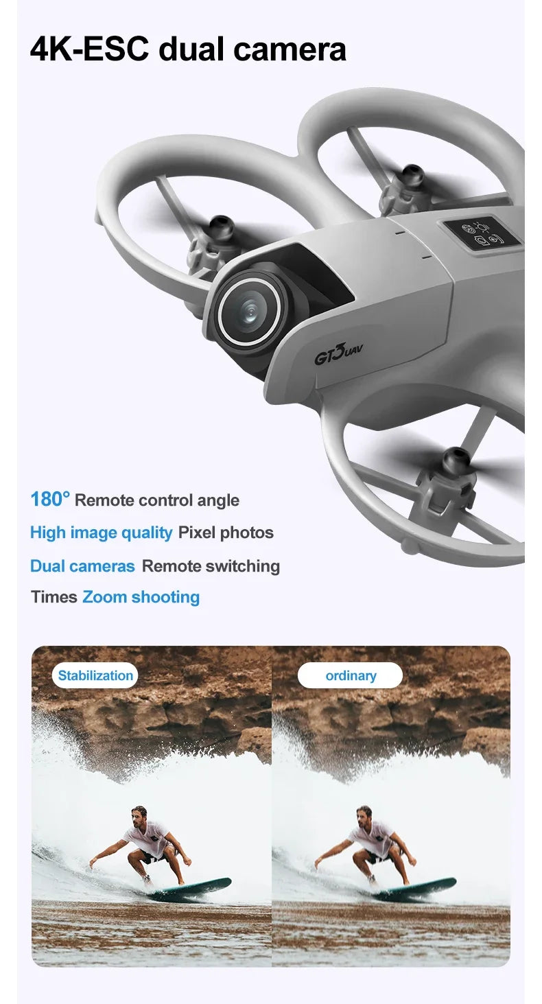NEW Original GT3 Drone 8K WIFI GPS Professional HD Aerial Photography Remote Control Aircraft HD Dual Camera Quadcopter Toys UAV