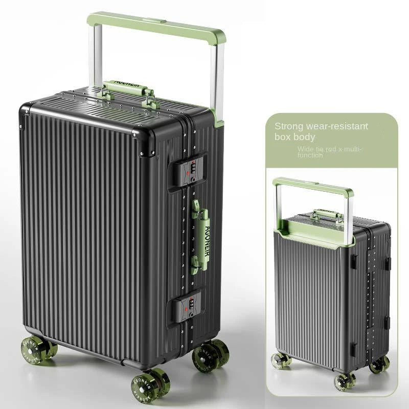 20"24 Inch Wide Handle Travel Suitcase Aluminum frame Carry-on Luggage Trolley Case with Wheels Boarding Box Rolling Luggage Bag
