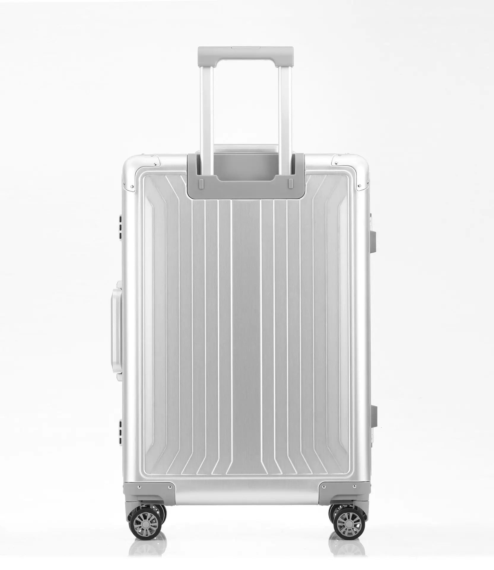 2025 All aluminum travel suitcase on wheels combination lock rolling luggage case Men's Business large size luggage Hand luggage