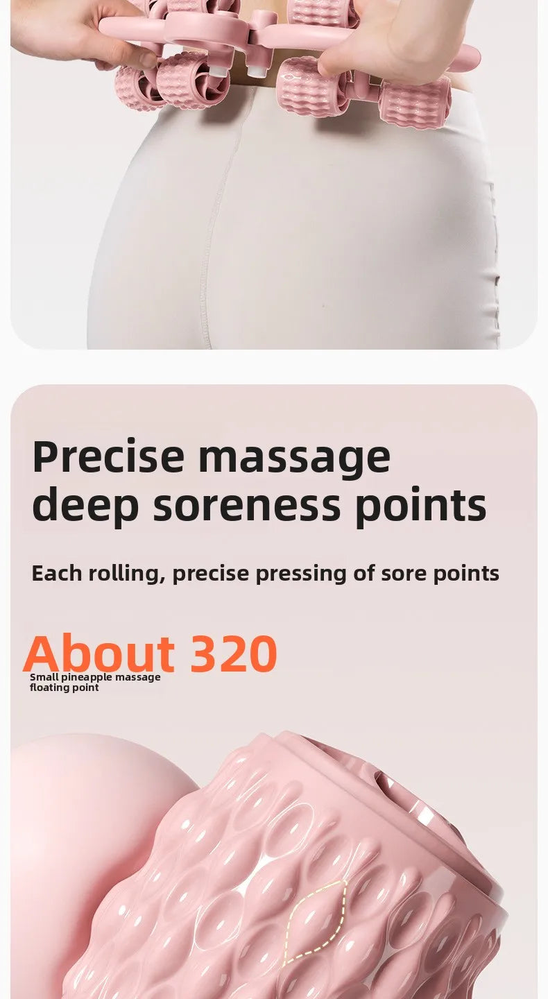 8-wheel multi-functional leg massager ring leg roller thigh calf muscle relaxation lazy neck leg full body massager