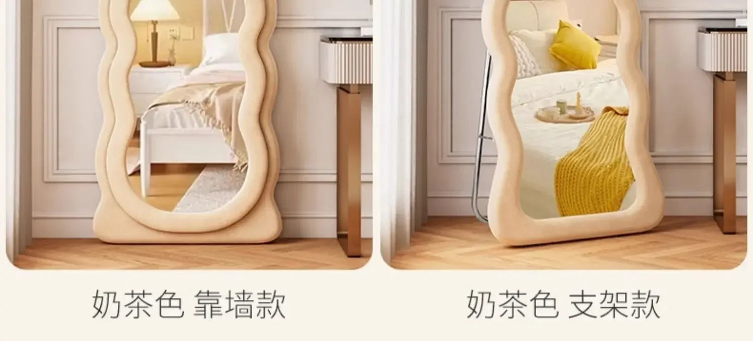 Art Modern Mirror Shower Traffic Art White Floor Korean Style Mirror Full Body Mirror Items Magnifying Espelhos Home Decorations