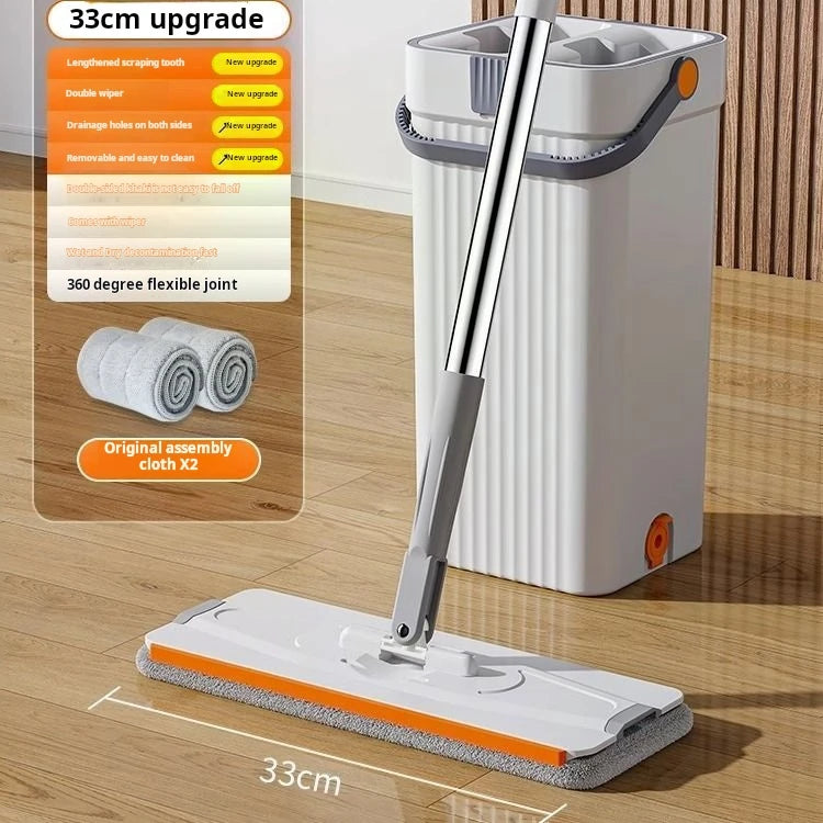Microfiber Mop with Bucket, 360 Rotating, Flat Squeeze, Floor Cleaner Tool, Home Kitchen, Multifunction Cleaning Mops
